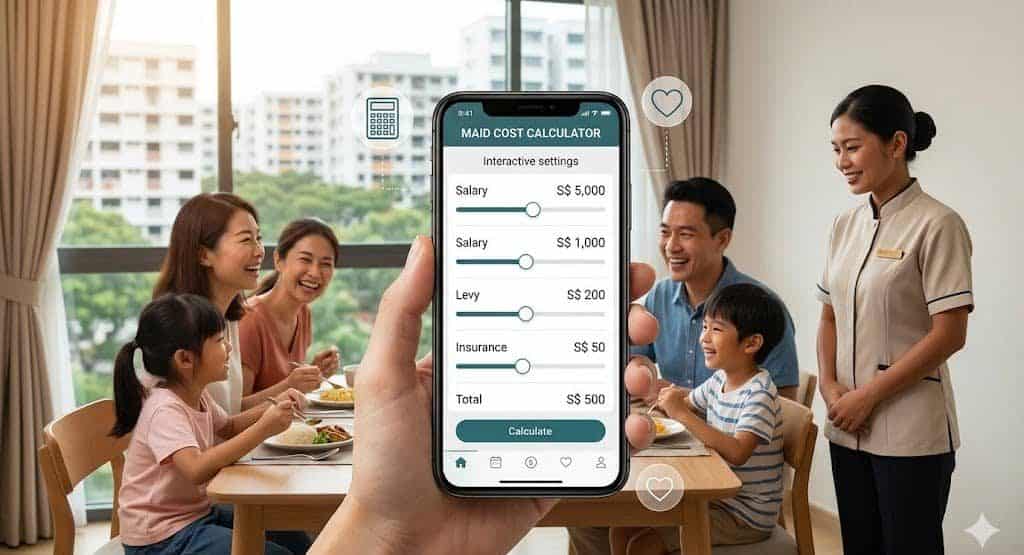 Interactive Maid Cost Calculator Singapore 2026: Estimate Salary, Levy, and Hidden Fees for Helper Hiring Today